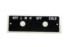 1980 A/C Control Panel Decal